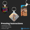 Sublimation aluminum keychain key tag