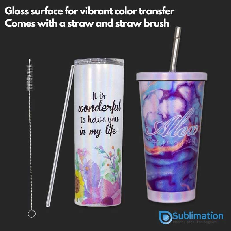 25oz Large Sublimation Sparkling Tumblers Blanks DIY Barrel With Splash  Proof Lid And Plastic Straw, Stainless Steel Double Wall Sxa22 From  Toysmall666, $6.57