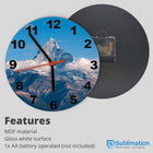 Sublimation blank wall clock MDF