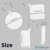 Sublimation aluminum keychain key tag