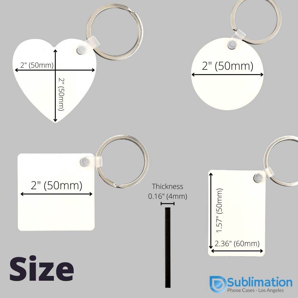 Sublimation Printing MDF Keychain Blank - 2 Sided | by Innosub USA Rectangle