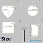 Sublimation Blank Keychain MDF